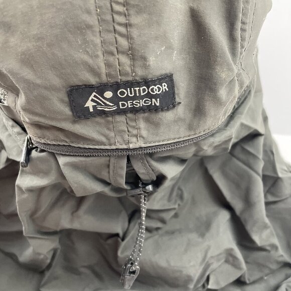 Dorfman Pacific 5 Panel Hat Packable Neck Flap Gray XL Drawstring Fish Hike - Picture 8 of 11